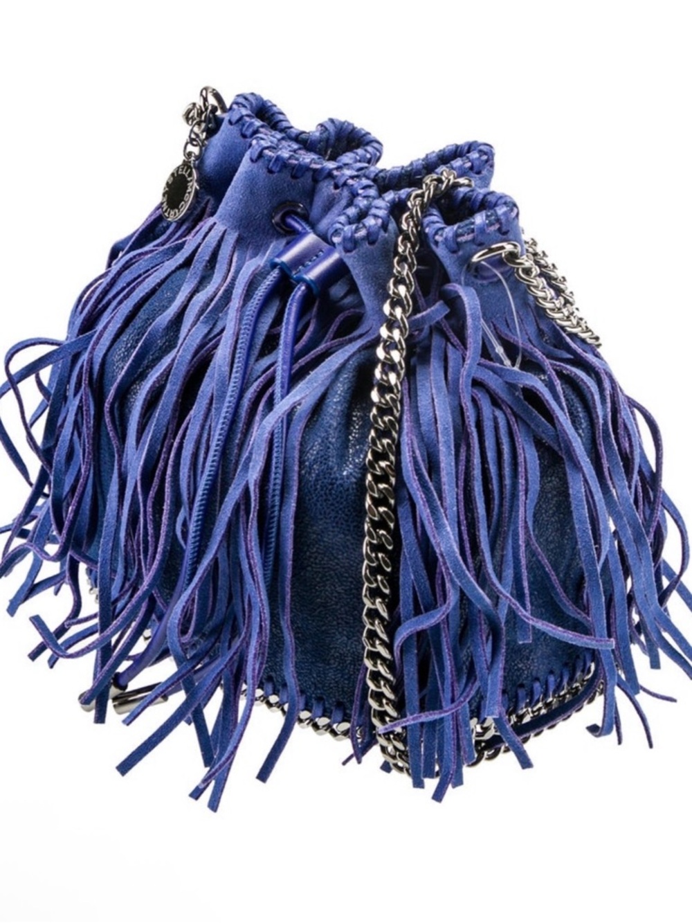 Stella McCartney Shaggy Deer Fringe Falabella Mini Bucket Bag EUC - Picture 3 of 10